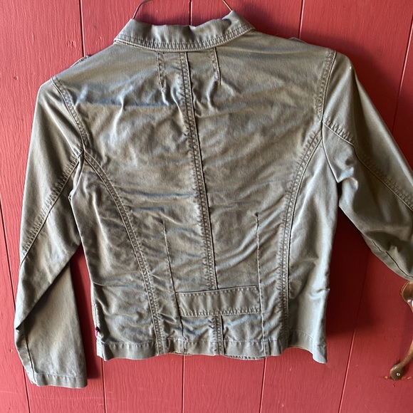 Utility Green Denim Jacket - Picture 2 of 7